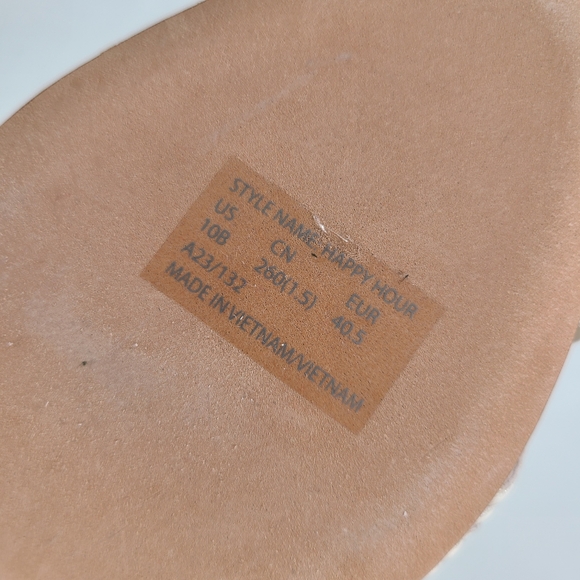 Kate Spade New York Happy Hour Sandals Womens Size 10 B Ankle Strap White $298. - Picture 8 of 9